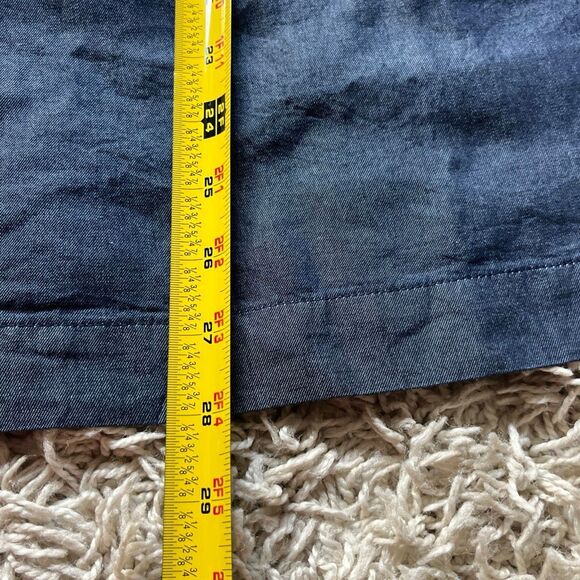 Michael Kors Blue Indigo Popover Chambray Placket Tunic Top Medium - Picture 8 of 11